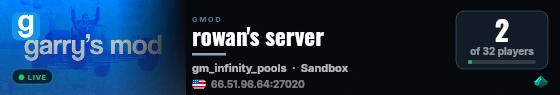 rowan's server live status badge