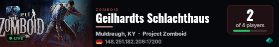 Geilhardts Schlachthaus live status badge