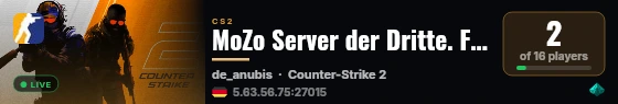 MoZo Server der Dritte. FF Edition live status badge