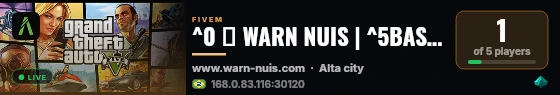 ^0 🔨 WARN NUIS | ^5BASE CORE live status badge