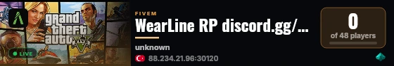 WearLine RP discord.gg/swarthy live status badge