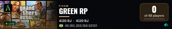 GREEN RP live status badge