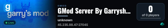 GMod Server By Garryshost live status badge