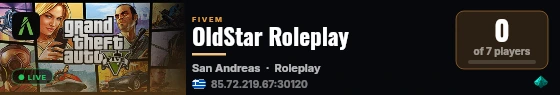 OldStar Roleplay live status badge
