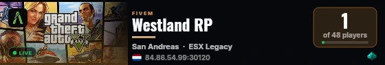 Westland RP live status badge