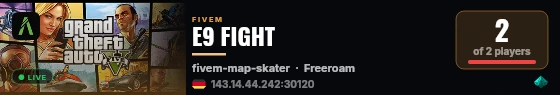 E9 FIGHT live status badge