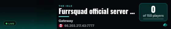 Furrsquad official server - 2x growth - 2x spawn live status badge
