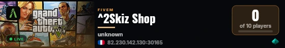 ^2Skiz Shop live status badge