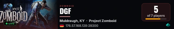 DGF live status badge