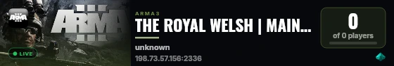 THE ROYAL WELSH | MAIN SERVER live status badge
