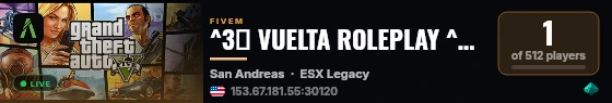 ^3🌴 VUELTA ROLEPLAY ^7➜ ^2APERTURA HOY JUEVES 27/8 ^7🚀 live status badge