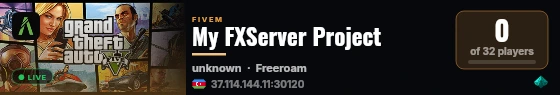 My FXServer Project live status badge