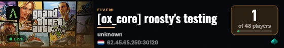 [ox_core] roosty's testing live status badge