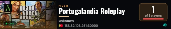 Portugalandia Roleplay live status badge