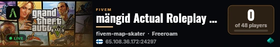 mängid Actual Roleplay 2.0 live status badge