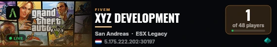 XYZ DEVELOPMENT live status badge