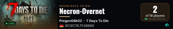 Necron-Overnet live status badge