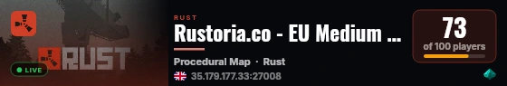 Rustoria.co - EU Medium | JUST WIPED 27.08 live status badge
