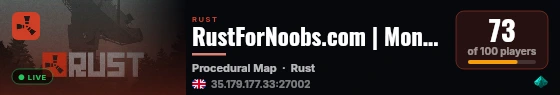 RustForNoobs.com | Mondays | Solo/Duo | EU | JUST WIPED 27.08 live status badge
