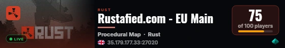 Rustafied.com - EU Main live status badge