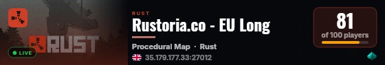 Rustoria.co - EU Long live status badge