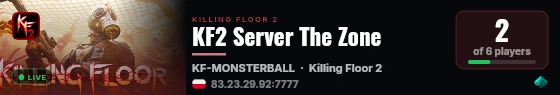 KF2 Server The Zone live status badge