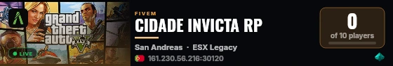 CIDADE INVICTA RP  live status badge