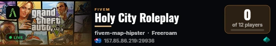 Holy City Roleplay live status badge