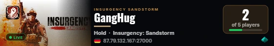GangHug live status badge