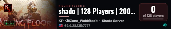 shado | 128 Players | 200+ Custom Maps | Endless live status badge