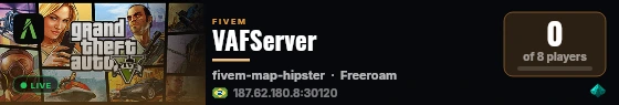 VAFServer live status badge