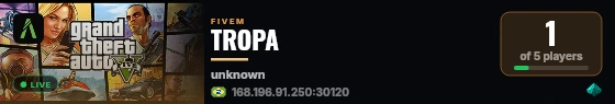 TROPA live status badge