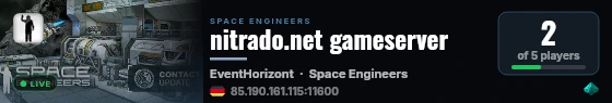 nitrado.net gameserver live status badge