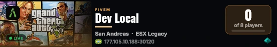 Dev Local live status badge