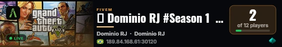 🌴 Dominio RJ #Season 1  🌴 |  🚀🚀 A NOVA E MELHOR TEMA RJ 🚀🚀 live status badge