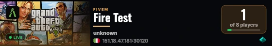 Fire Test live status badge