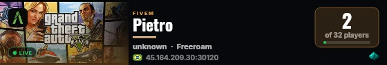 Pietro live status badge