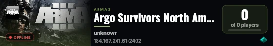 Argo Survivors North America live status badge