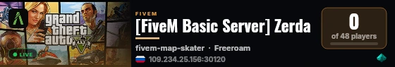 [FiveM Basic Server] Zerda live status badge