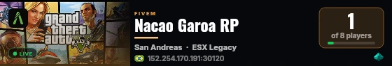 Nacao Garoa RP live status badge