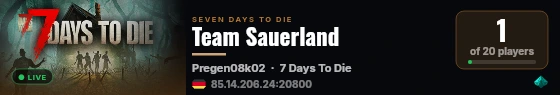 Team Sauerland live status badge