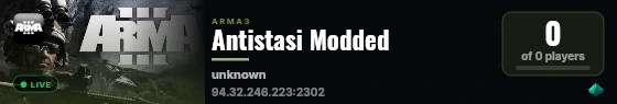 Antistasi Modded live status badge