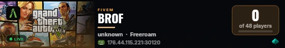 BROF live status badge