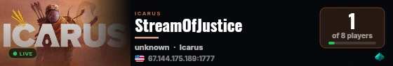 StreamOfJustice live status badge