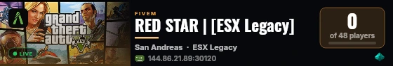 RED STAR | [ESX Legacy] live status badge