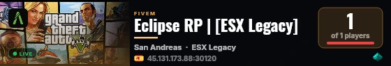 Eclipse RP | [ESX Legacy] live status badge