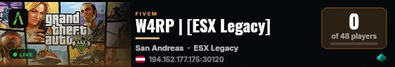 W4RP | [ESX Legacy] live status badge