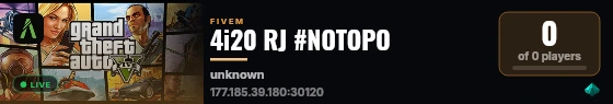4i20 RJ #NOTOPO live status badge