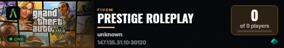 PRESTIGE ROLEPLAY live status badge
