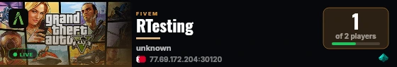 RTesting live status badge